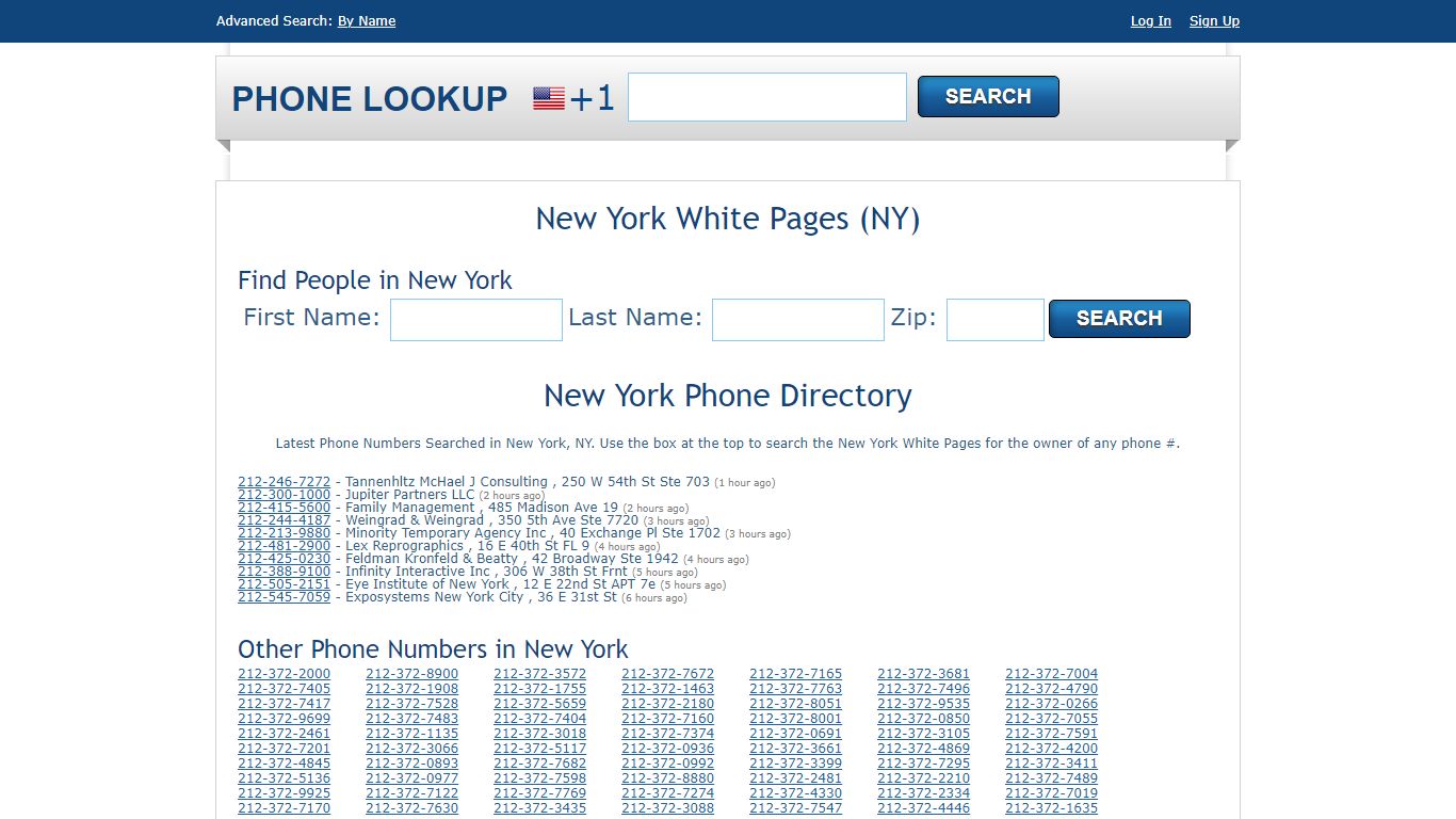 New York White Pages - New York Phone Directory Lookup